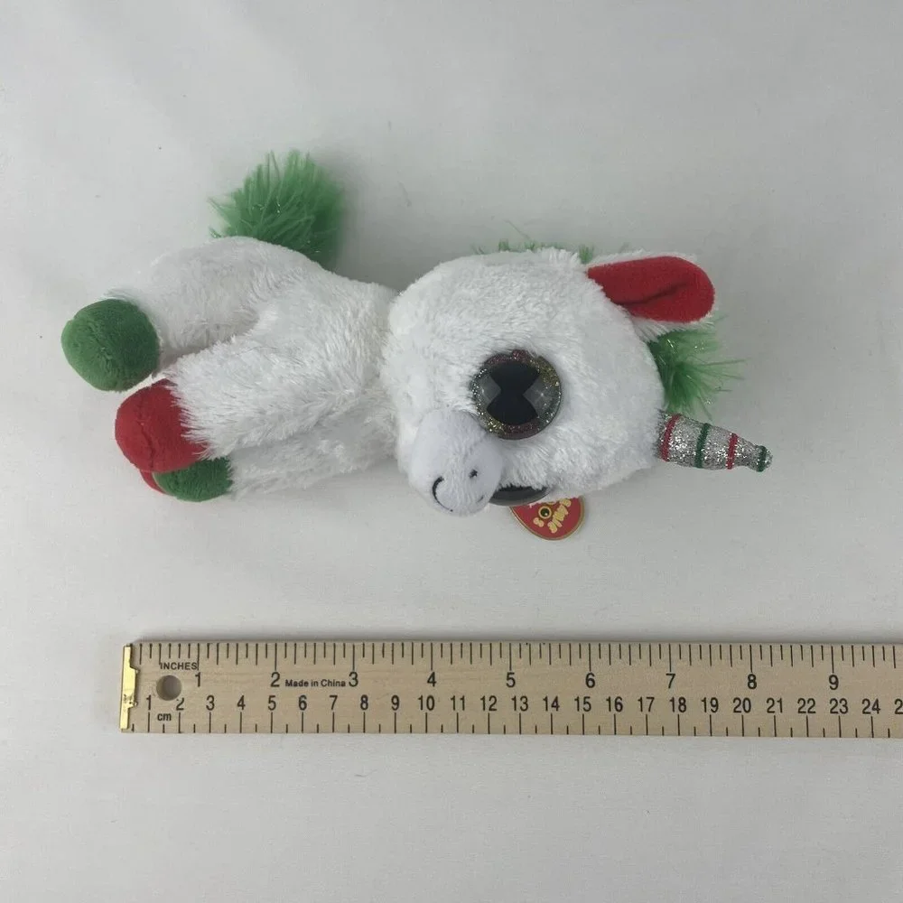 Ty Beanie Boos Unicorn‎ Candy Cane 8” Plush Christmas Stuffed Toy w/Tags